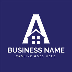 LETTER A HOUSE LOGO DESIGN