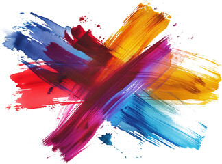 Multicolored abstract paint splash