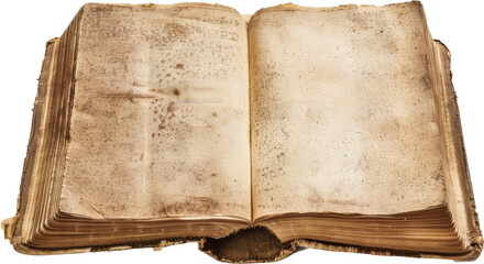 Antique open book with yellowed pages