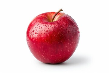 Red apple isolated on white background, clipping path, full depth of field - generative ai