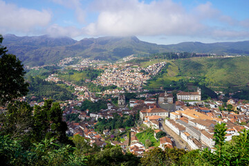 Ouro Preto historical city UNESCO world heritage site in Minas Gerais state, Brazil