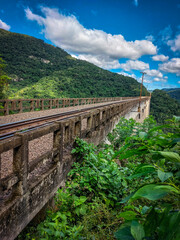 old bridge over the river