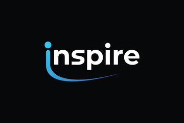 Minimalist inspire logo vector design template. Vector simple inspire logo concept. 