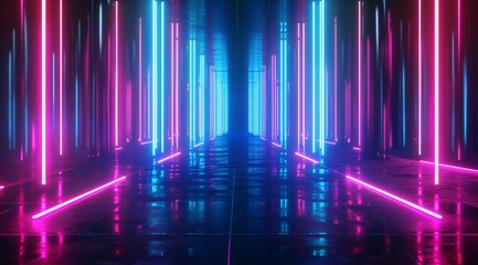 Abstract Neon Background - Wallpaper - Banner design