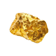 gold nugget from the goldfields of leonora western australia isolated on white background