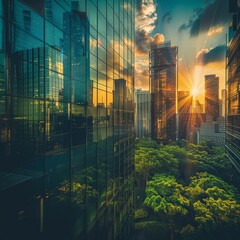 Explore how the ESG concept of focusing on environmental, social, and governance factors can lead to longterm sustainability and success in businesses - obrazy, fototapety, plakaty
