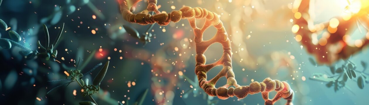 Through the lens of evolutionary biology, scientists decode the genetic mutations that have guided the survival and adaptation of organisms, science concept