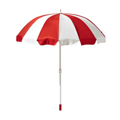 Red and White Striped Umbrella