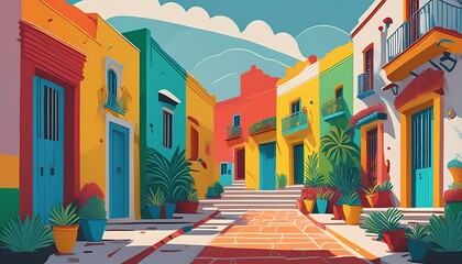 arquitectura de pueblo mexicano.