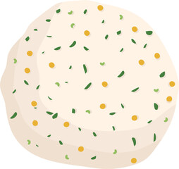 Japanese food onigiri rice ball. Onigiri japanese rice ball with nory seaweed various taste. Asian rice food. Japanese fast food.