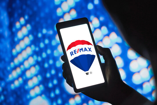 April 25, 2024, Brazil. In this photo illustration, the RE/MAX logo is displayed on a smartphone screen.
