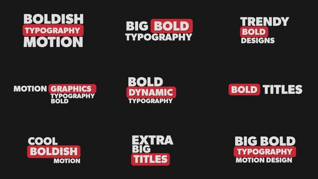 Confident Bold Title Animations 