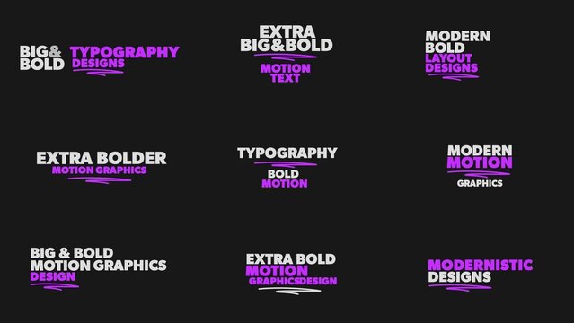 Fancy Bold Title Animations 