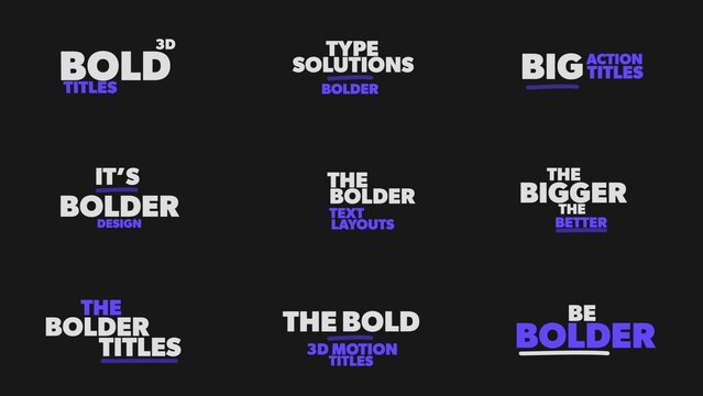Fat Bold Title Animations 