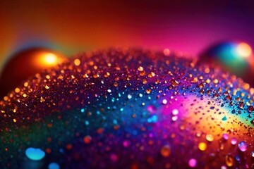 Iridescent rainbow glitter sheen, abstract pattern wallpaper background texture