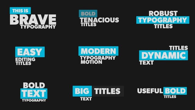 Robust Bold Title Animations 