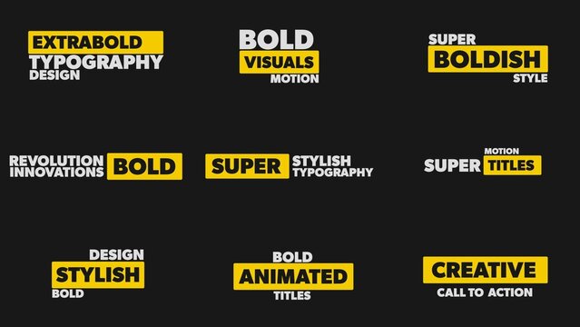 Super Bold Title Animations