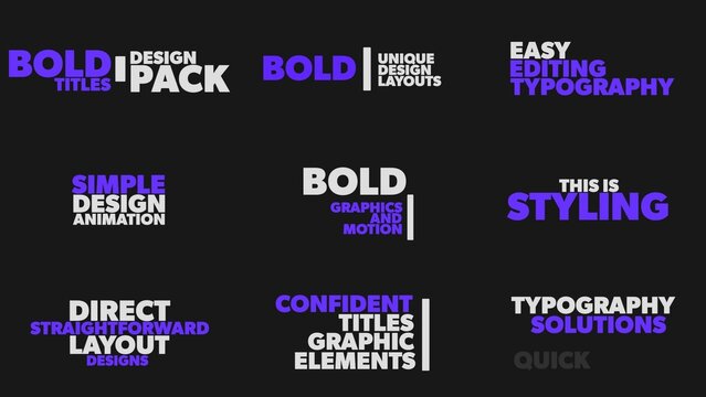 Tight Bold Title Animations 