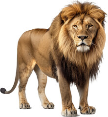 Majestic male lion standing