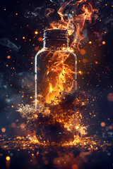 Glowing Elixir of Eternal Life Captured in Cinematic 3D Render with Photographic Style