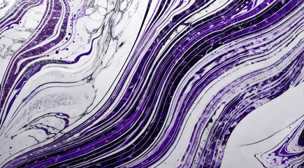 Abstract marble background in white and purple.generative AI