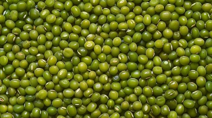 Gordijnen A heap of fresh green peas showing tiny perforations © 2rogan