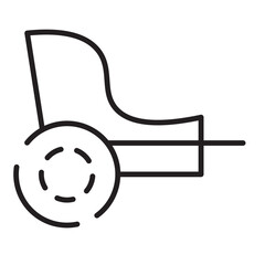 Chinese Rickshaw Transport Line Icon
