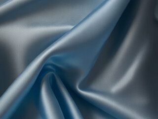 Fototapeta premium Sublime Serenity Capture the serene beauty of blue silk fabric as it catches the light, casting soft shadows and gentle highligh