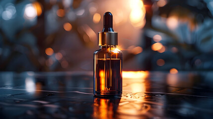 Radiant Eternal Youth Serum in 3D Rendering with Cinematic Photographic Style