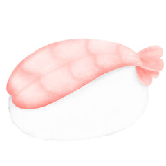 Shrimp Nigiri Sushi cartoon