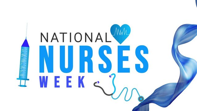 National Nurses Week. injection and love motion.