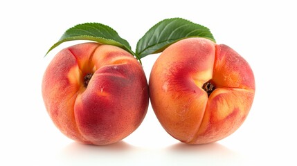 Two Peaches created with Generative AI Technology, ai, generative