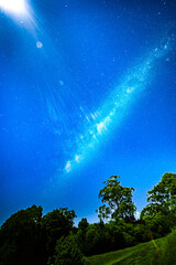 Milky Way and bright stars in the skies above Bowral in Southern Highlands NSW Australia...