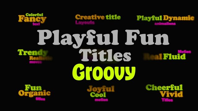Groovy Playful Fun Overshoot Titles Animation 
