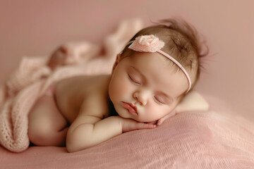 Sweet Serenity Newborn Girl's Slumber
Pink Blanket Embrace on Adobe Stock's Number
Capturing Innocence in Restful Wonder
Cherished Moments to Keep and Encumber