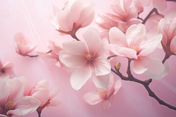Blossom Pink Spring: Soft Floral Visuals with Gradients