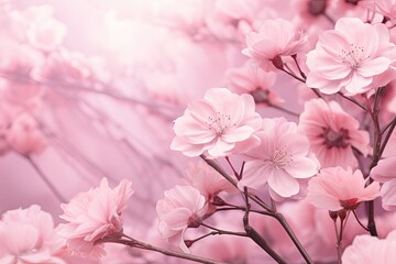 Blossom Pink Spring Garden: Soft Gradients