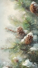 Painting tree pine backgrounds