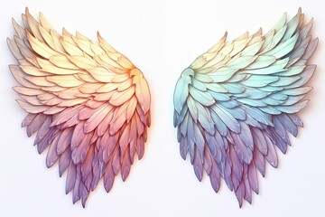 Obraz premium Ethereal Fairy Wing Gradients - Iridescent Light Palette Delight