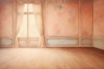 A empty classic room backgrounds flooring painting
