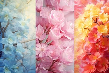Spring Blossom Gradients: Blooming Garden Shades Infusion