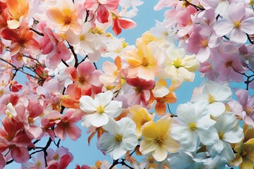 Fresh Spring Blossom Gradients: Blooming Garden Shades Harmony