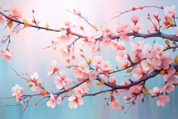 Fresh Spring Blossom Gradients: Nature's Floral Canvas Delight