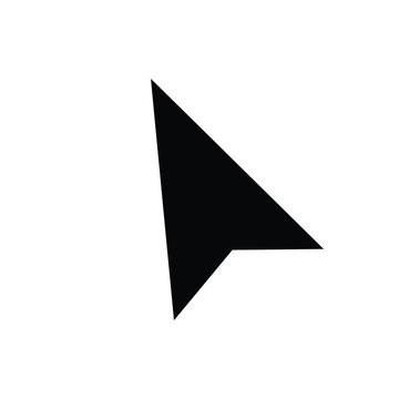 computer mouse cursor click slanted black head arrow pointer