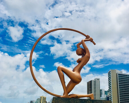 Fortaleza/Cear&aacute;/Brazil - 02012019: Iracema Statue in Fortaleza, Cear&aacute;.