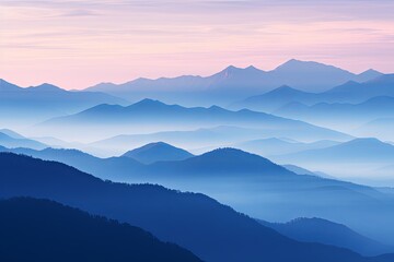 Obraz premium High Alpine Sunrise: Serene Mountaintop Morning Gradients