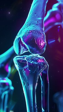 3D illustration of knee joint 