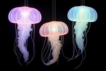 Luminous Jellyfish Glow: Enchanting Ethereal Light Gradients.