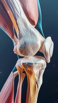 3D illustration of knee joint 