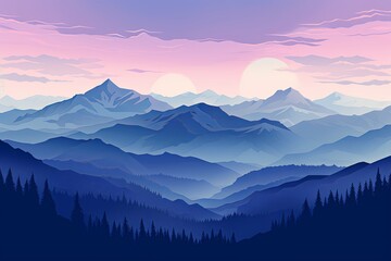 Fototapeta premium Majestic Mountain Range Gradients: High Altitude Tonescape